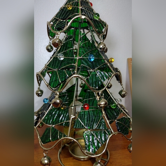 Stained Glass Christmas Tree tea light CANDLE HOLDER - Picture 8 of 8